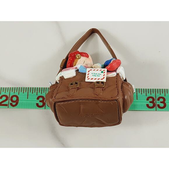 Enesco ELF Asleep in Santa Mail's Bag Ornament 3" Christmas 1992 Holidays Vtg - Picture 15 of 15